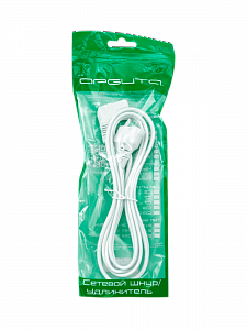 Кабель питания сетевой C7 угловой 1.5м Орбита OT-ELS07 Белый